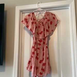 NWT Sugarlips Pink Floral Off the Shoulder Romper